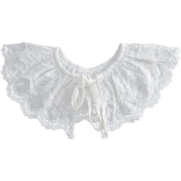 Zhengup Embroidery Detachable Dickey Collar Half Shirt Blouse Collar Fake Collar for Women Girl