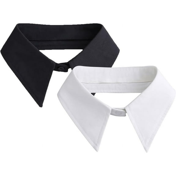 Zhengup Fake Collar Detachable Dickey Collar Blouse Half Shirts Peter Pan Lapel Shirt Collar Faux False Collar for Women Girls
