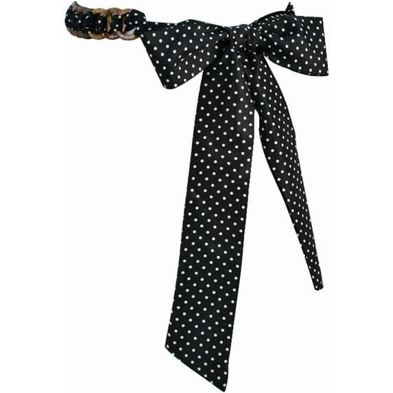 Zhengup Fashion Floral Leopard Dot Print Braid Chiffon Waist Sash Belt Waistband Cinch Belt for Dresses Jeans Coat