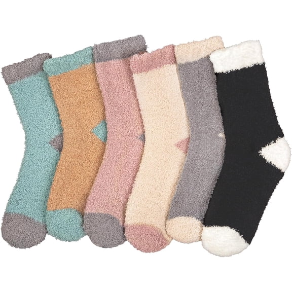 Zhengup Fuzzy Socks for Women, Warm Soft Fluffy Socks Winter Cozy Cute Animal Slipper Socks Gifts
