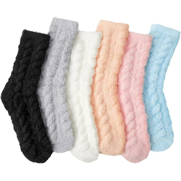 Zhengup Fuzzy Socks for Women, Warm Soft Fluffy Socks Winter Cozy Cute Animal Slipper Socks Gifts