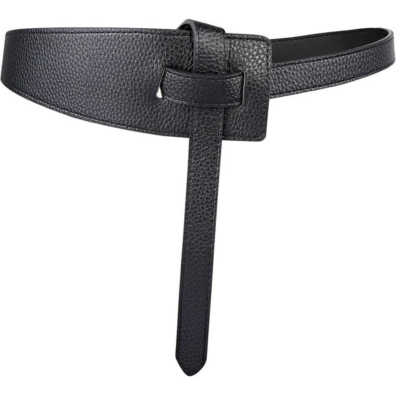 Zhengup Glamorstar Women Leather Belts Vintage Irregular Waist Belt for Dresses Tie Knot Waistband Belt