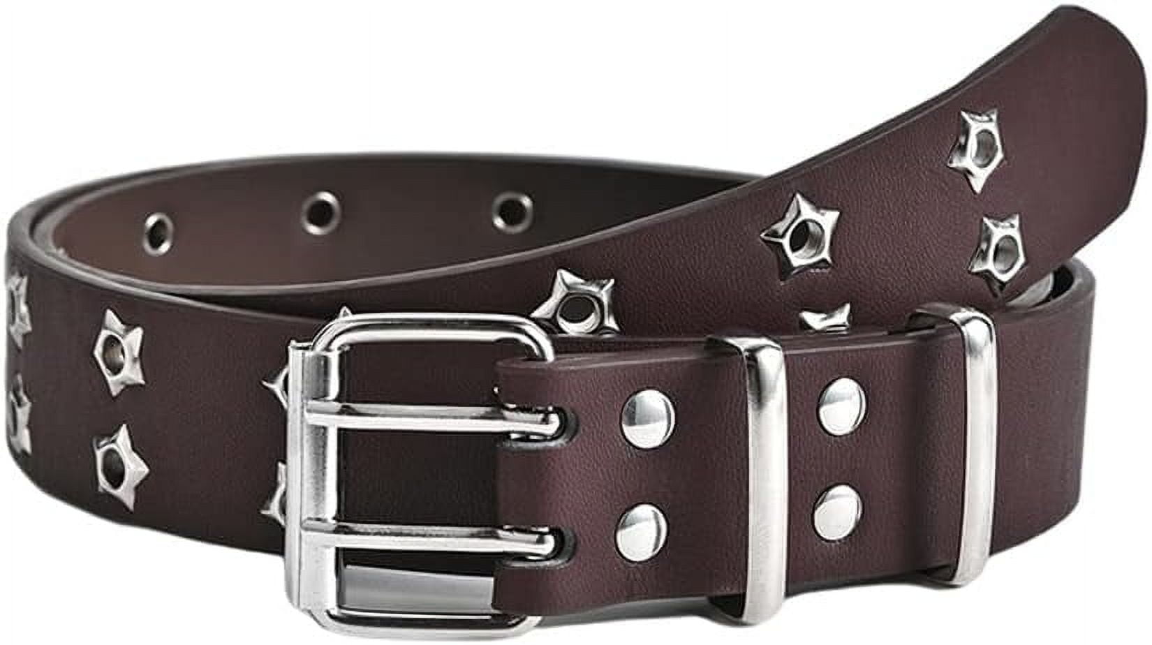 Zhengup Gothic Belt Star Rivet Double Needle Buckle PU 