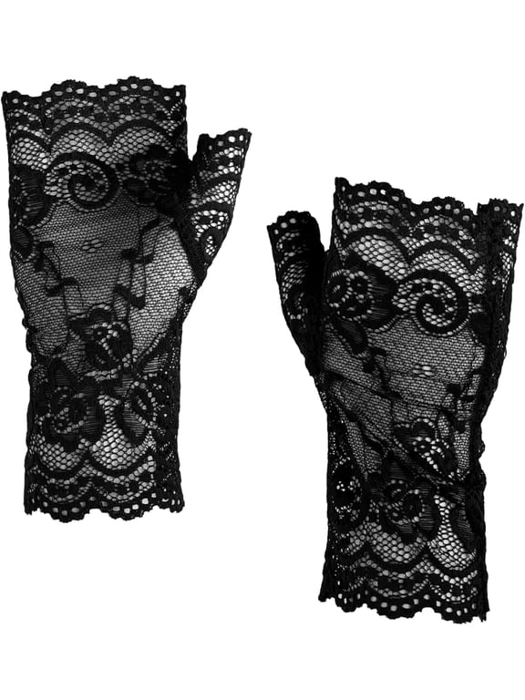Gothic Fingerless Mesh Gloves, Lace gloves, Goth Gloves, Vintage Gloves, Gothic Accessories