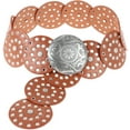 thumbnail image 1 of Zhengup Hollow Disc Belt Western Style Exaggerated Cowboy Wide Disc Belt Metal Buckle Vintage Soft Belt for Women, 1 of 7