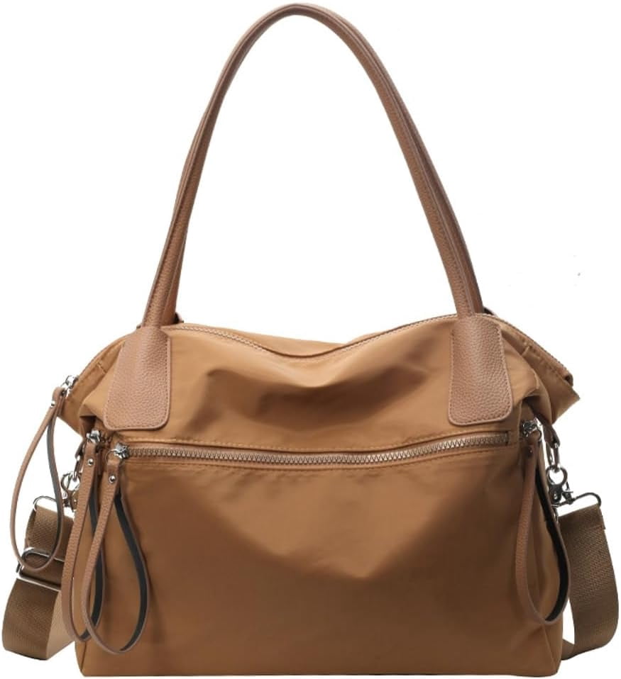Zhengup Large Handbags for Women Top-Handle Purse Roomy Casual Shoulder Crossbody Bags Nylon Travel Working Tote Purse