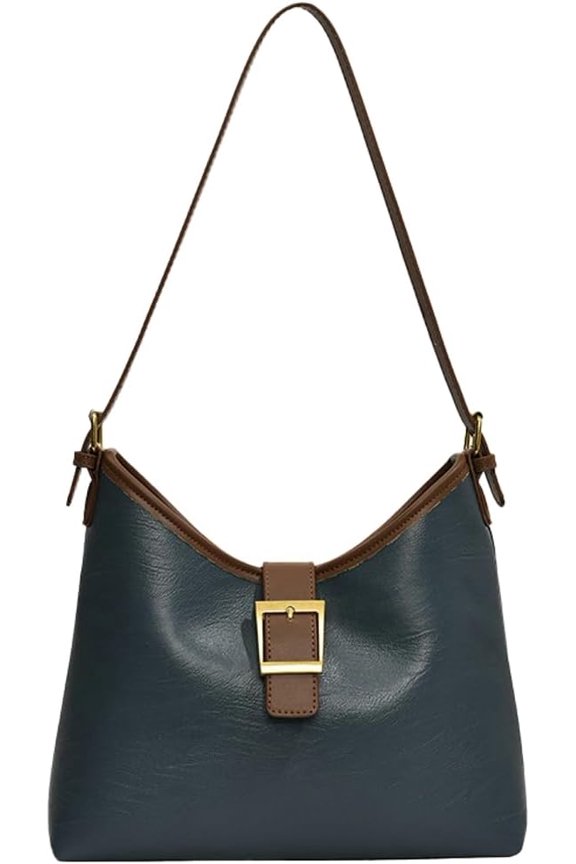 Leather Crossbody Handbag for Women Stylish Brown Small Tote PU Work Shoulder Handle Bag Fall Winter