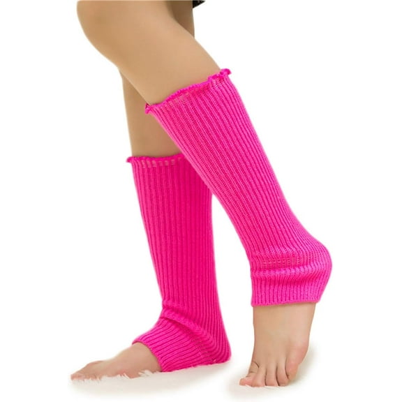 Zhengup Leg Warmers for Women 80s Leg Warmer for Party Knitted Fall Winter Sports Socks