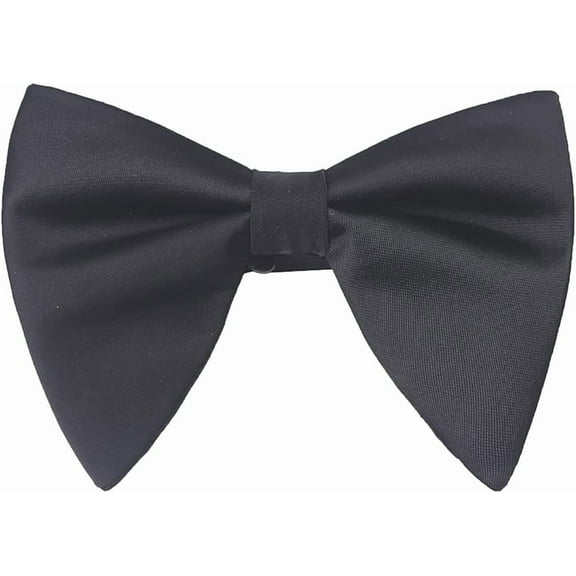 Zhengup Men's Pre-Tied Bow Ties Oversized Satin Bow Tie Solid Formal Tuxedo Bowtie Necktie Adjustable Bowties for Wedding Party