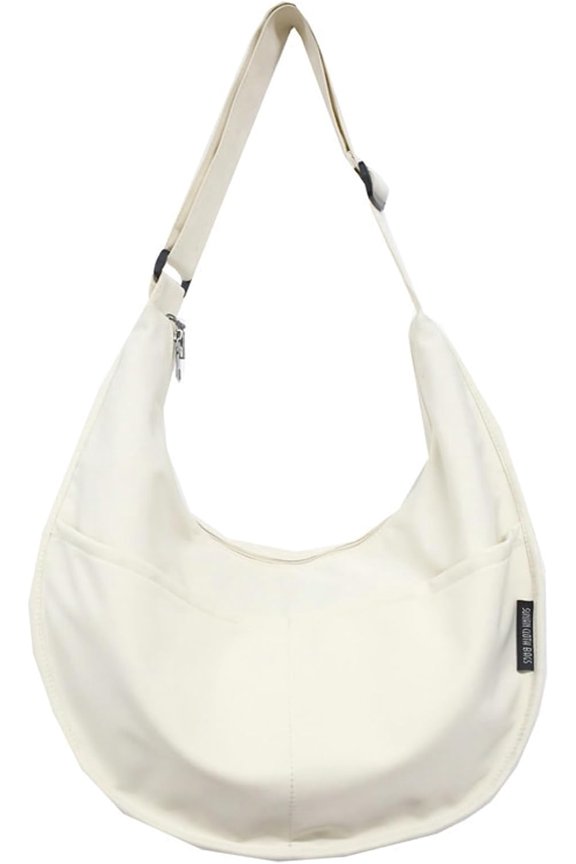 Nylon Crescent Crossbody Bag Large Shoulder Bag College Dumpling Messenger Bag Weekend Shopping Bag Work Bag