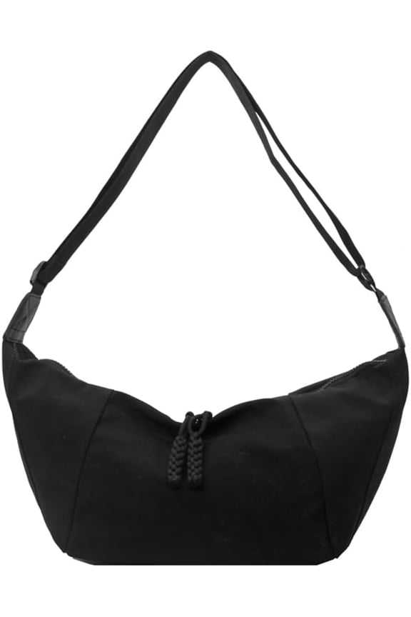 Nylon Crossbody Bag for Women Men Dumpling Tote Bag Braid Woven Zipper Water-Resistant Nylon Shoulder Bag