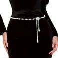 thumbnail image 1 of Zhengup Pearl Belt White Women Wasit Chain Adjustable Plus Size Belts Body Accessories for Dress, 1 of 7