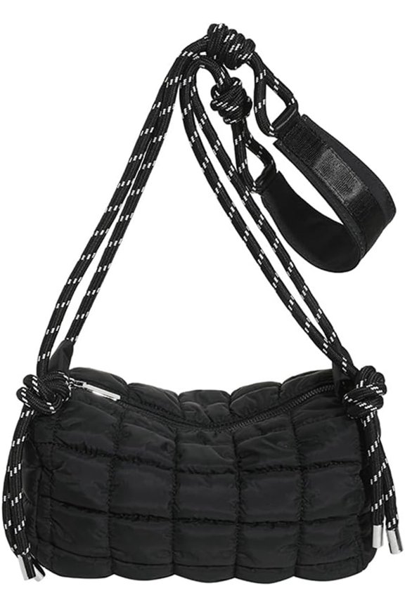 Puffer Shoulder Bag for Women Puffy Crossbody Bag Trendy Cloud Purse Nylon Hobo Bag Bubble Handbag