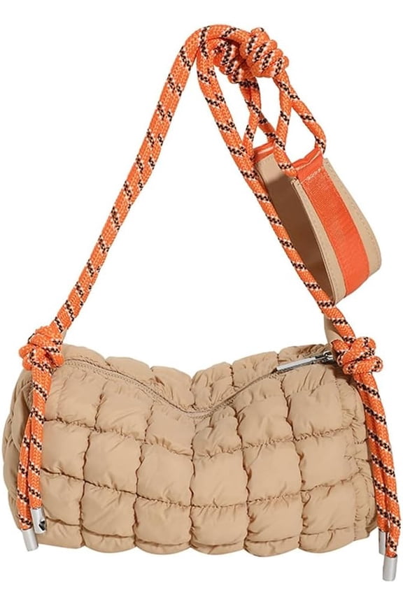 Puffer Shoulder Bag for Women Puffy Crossbody Bag Trendy Cloud Purse Nylon Hobo Bag Bubble Handbag