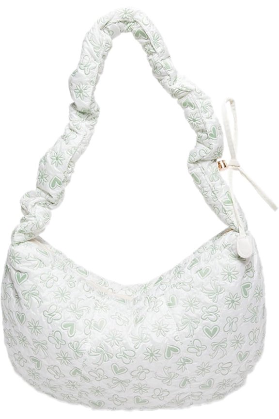 Puffer Tote Bag Quilted Crossbody Bag Flower Pleat Cloud Bag Mini Cotton Pad Bubble Handbag Shoulder Slung