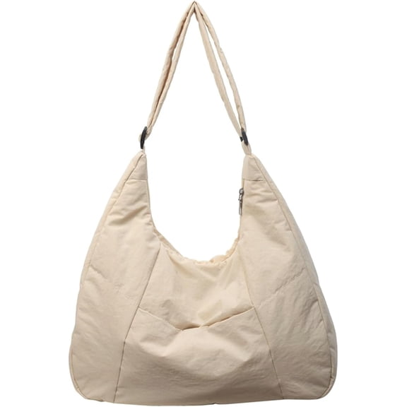 Zhengup Puffer Tote Bag Unisex Women Puffy Handbag CrossBody Lightweight Purse Work Travel Gym Shop Work College