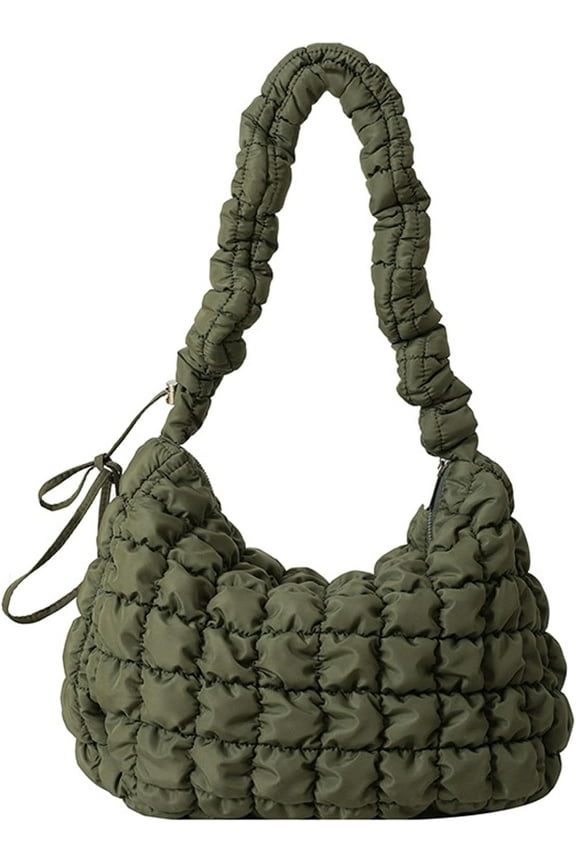 Puffer Tote Bag Women Quilted Padded Down Jacket Bag Soft Puffy Crossbody Bag Handbags Bubble Purse
