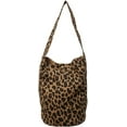 thumbnail image 1 of Zhengup Retro Bucket Shoulder Bag for Women Leopard Print Y2K Underarm Tote Bag Handbag Soft Canvas Top Handle Purse, 1 of 7