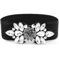thumbnail image 1 of Zhengup Rhinestone Belt Formal Belt Women Stretch Dressy Elastic Flower Belts Fancy Plus Size Waist Accessories for Girls, 1 of 7