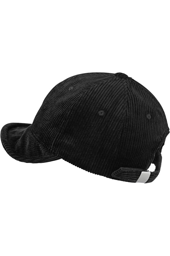 Short Brim Baseball Cap Corduroy Soft Trucker Hat Flat Snapback Hats Winter Dad Cap Flip Up Short Bill Cap for Men