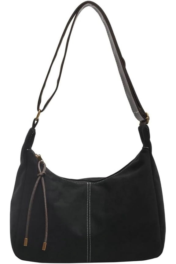 Slouchy Suede Shoulder Bag for Women Large Soft Totes Working Purse Handbag Dumpling Crossbody Satchel with Zipper