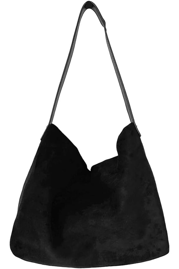 Slouchy Suede Tote Shoulder Bags for Women Large Soft Underarm Bag Working Purse Handbag Travel Satchel Winter Fall