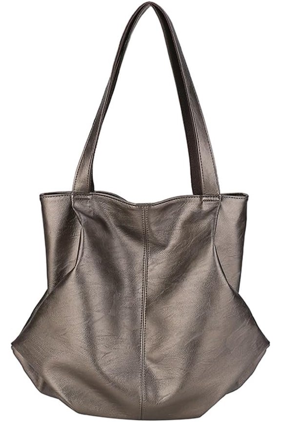 Soft Leather Tote Bag Large Capacity Work Hobo Pu Leather Shoulder Handbag Big Travel Shopping Work Bag