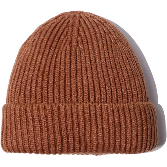 Zhengup Soft Skull Cap Daily Beanie Hat for Men Women Knit Cuff Short Fisherman Winter Warm Hats