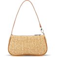 thumbnail image 1 of Zhengup Straw Bag, Beach Bag, Hand-Woven Soft Handbag Underarm Bag, Bohemian Summer Bag Suitable for Vacation Travel Daily(Khaki), 1 of 6