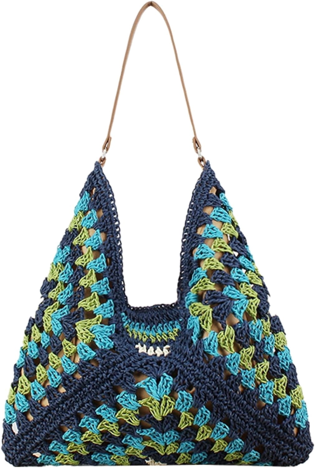 Zhengup Straw Bags for Women Summer Beach Tote Purse Crochet Shoulder Everything Holiday Work Everyday Handbag