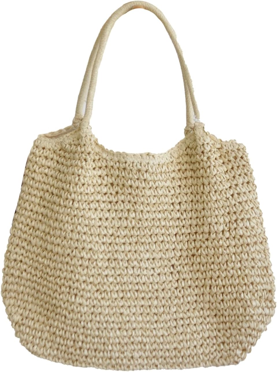 Zhengup Straw Beach Bag for Women Tote Purse Shoulder Bag Everything Holiday Work Everyday Summer Outdoor Vacation
