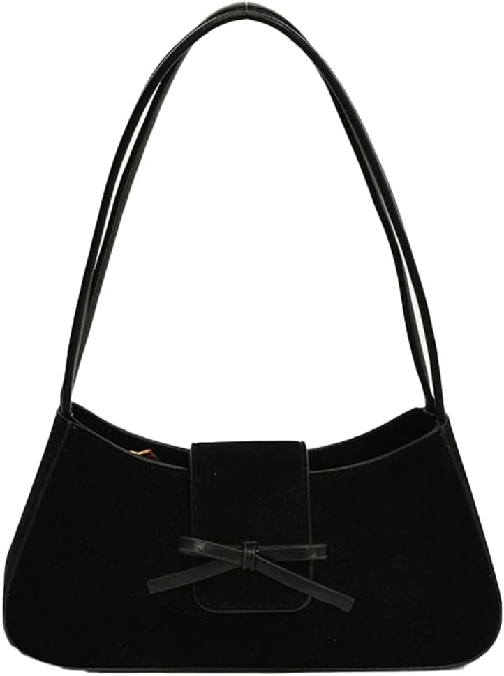 Zhengup Suede Purse Handbag Evening Bag for Women Crescent Satchels Shoulder Bag Crossbody Purse Top-handle Tote Party Shopping