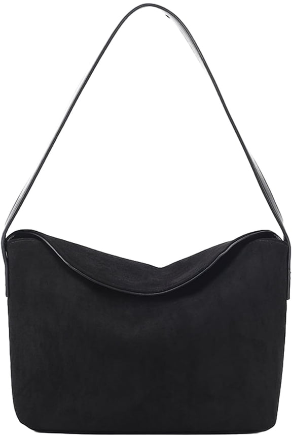 Suede Shoulder Bag Women Minimalist Casual Crossbody Bag Spring Summer Luxurious Underarm Tote Handbag