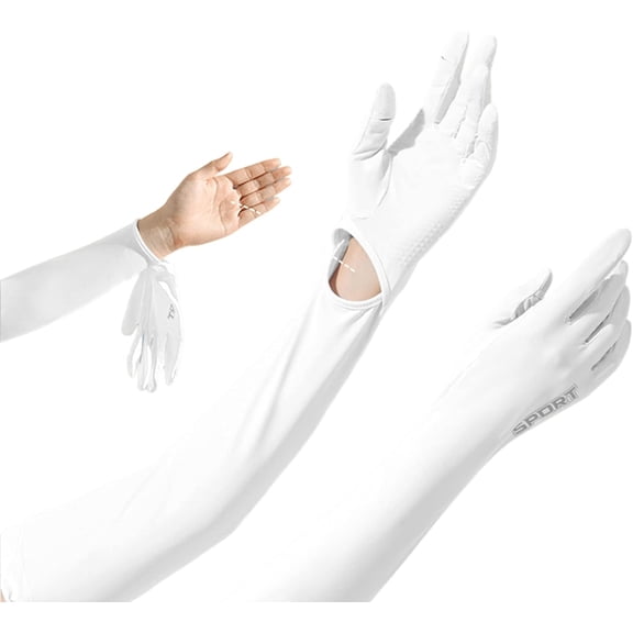 Zhengup UV Sun Protection Driving Gloves Touch Screen Cycling Gloves Elbow Long Anti-Slip