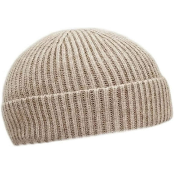 Zhengup Unisex Brimless Knitted Beanie Above Ears Fashion Fisherman Skull Cap Hat for Men Women
