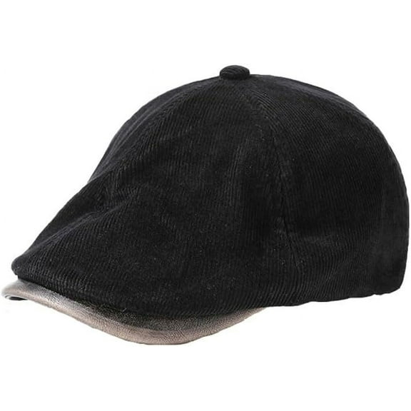 Zhengup Unisex Corduroy Newsboy Cap Flat Beret Hat Casual