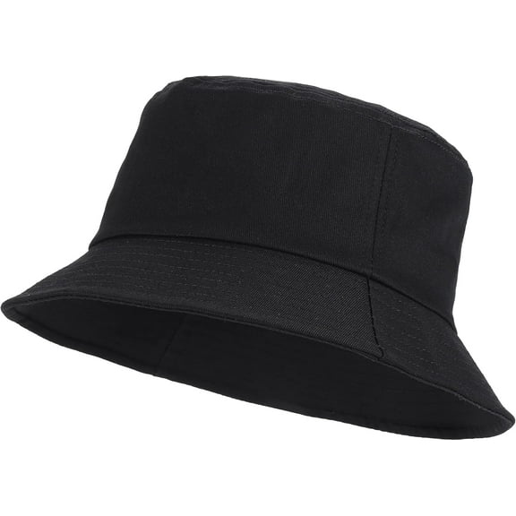 Zhengup Unisex Cotton Packable Bucket Hat Sun Hat Plain Colors for Men Women