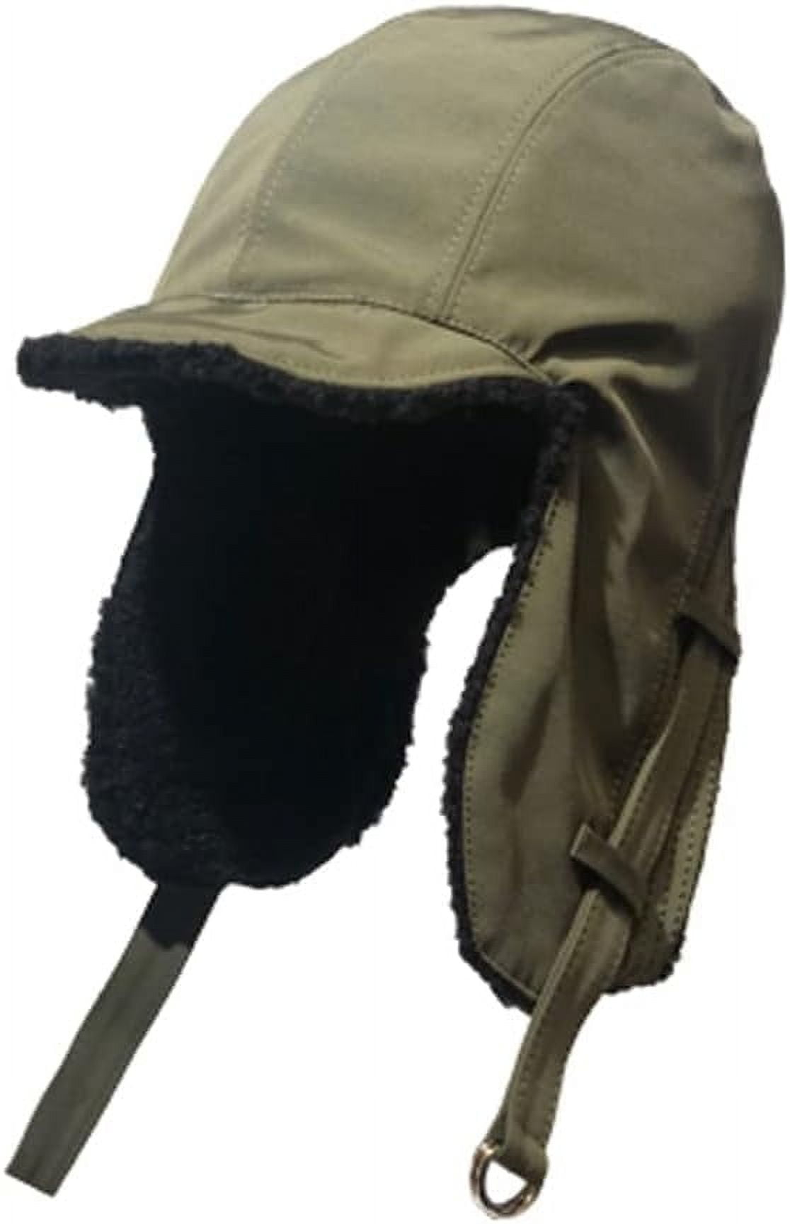 Zhengup Waterproof Trapper Hat with Brim Men Women Ushanka Hats Fleece Winter Warm Trooper Ski Hat Visor Ear Flap Hat
