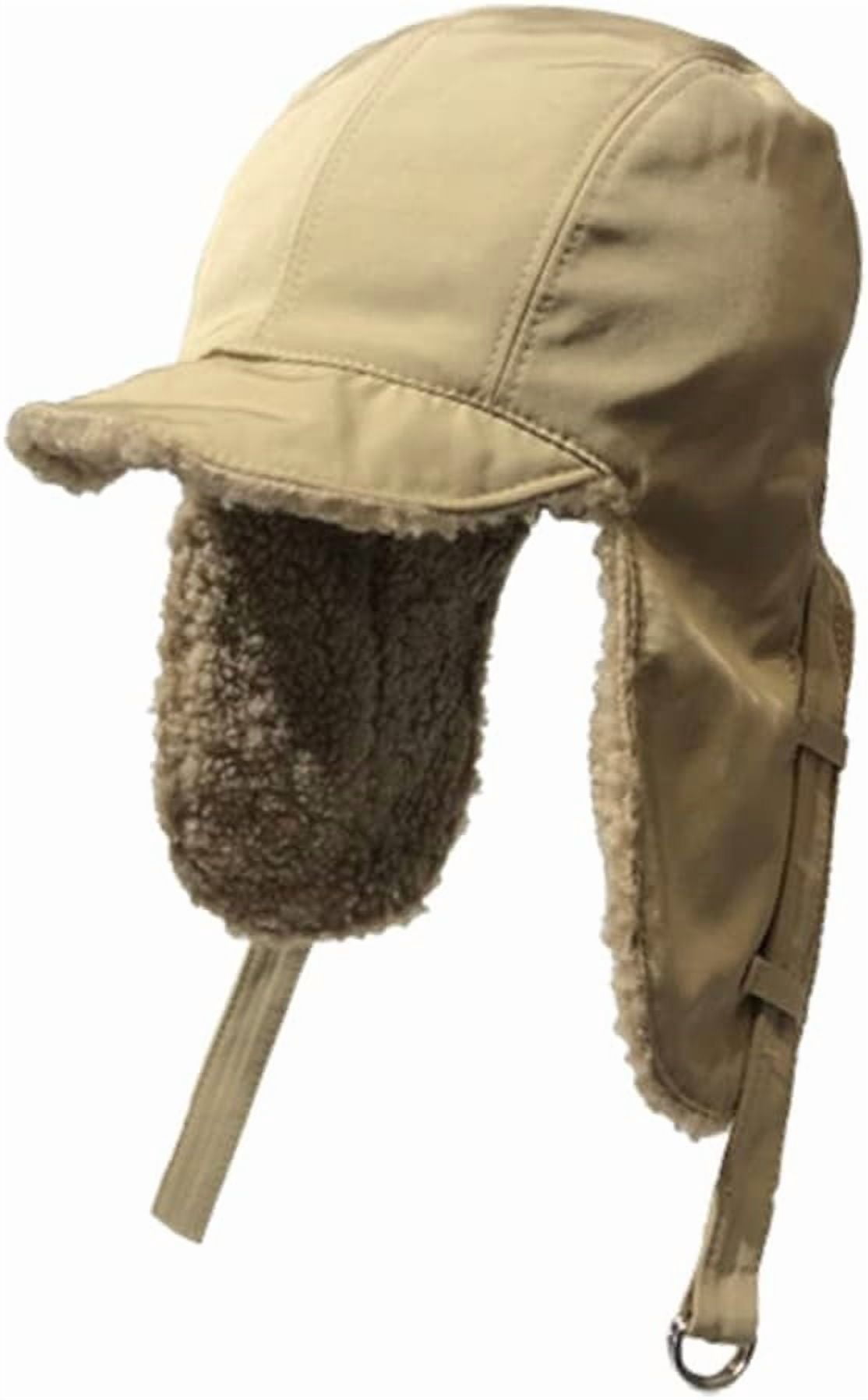 Zhengup Waterproof Trapper Hat with Brim Men Women Ushanka Hats Fleece Winter Warm Trooper Ski Hat Visor Ear Flap Hat