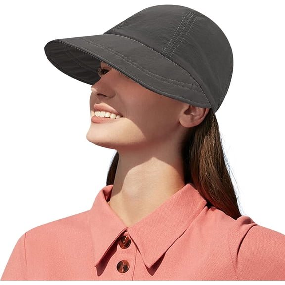 Zhengup Wide Brim Visor Hat Golf Visor Cap Packable Beach Hat Sun Protection Hat for Beach Garden Tennis Running Sunshade Hat