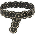 thumbnail image 1 of Zhengup Wide Disc Belt for Women Hollow Leather Belt Western Cowgirl Waist Belt for Dresses, 1 of 7