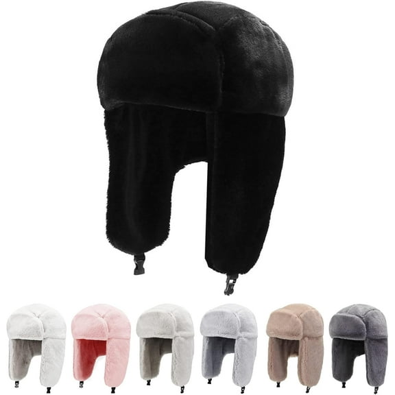 Zhengup Winter Hats for Men Womens Winter Hats Ushanka Trapper Hat with Earflaps Warmer for Adult Boys Girls