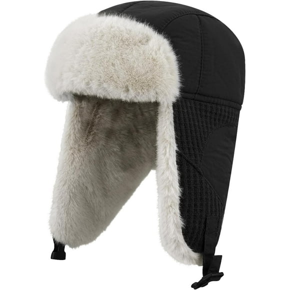 Zhengup Winter Trapper Ski Hat for Men Trooper Russian Warm Hat Outdoor Skiing Ushanka Hat Snow Eskimo Hat with Ear Flaps