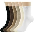 thumbnail image 1 of Zhengup Women Casual Calf Socks - Cute Cotton Crew Socks - Thin Soft Above Ankle Socks 6 Pairs Size 5-10, 1 of 6