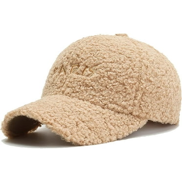 Zhengup Women Lamb-Wool Adjustable Baseball Cap Winter Outdoor Keep Warm Hat