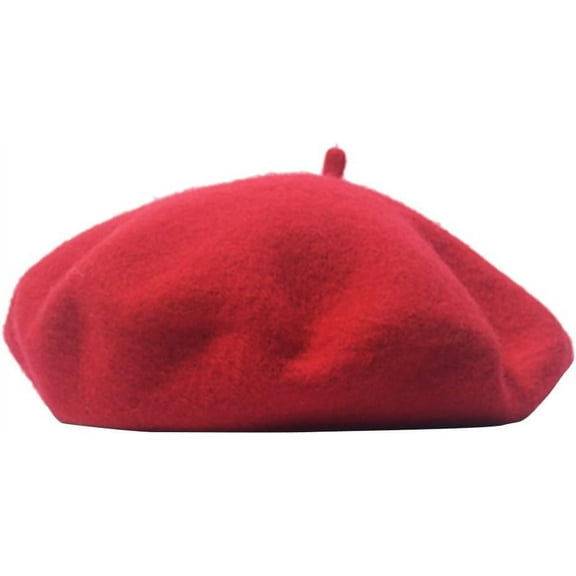 Zhengup Women Men Wool French Beret Solid Color Warm Beanie Hat Artist Painter Fancy Dress Costumes