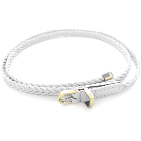 Zhengup Women Slim Belt PU Leather Knitted Design Fashion Waist Belt for girls