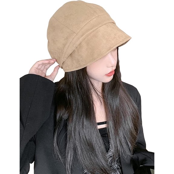 Zhengup Women Visor Beret Cap Newsboy Hat Lady Baker Hat Cotton Sun Hat