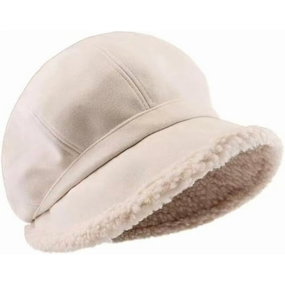 Zhengup Women Warm Fleece Bucket Hat Winter Outdoor Beret Hats