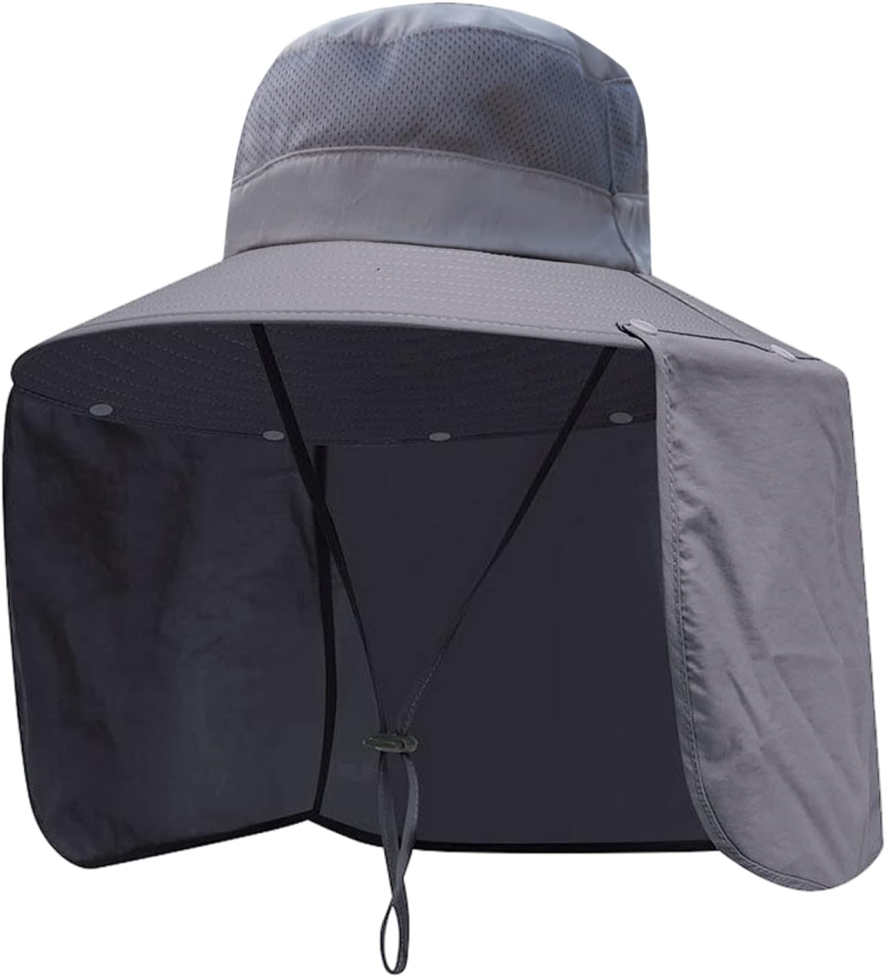 UPF 50+ Sun Hat With Detachable Neck Flap - Adjustable Fishing Hat For Men & Women, Outdoor UV Protection-828860